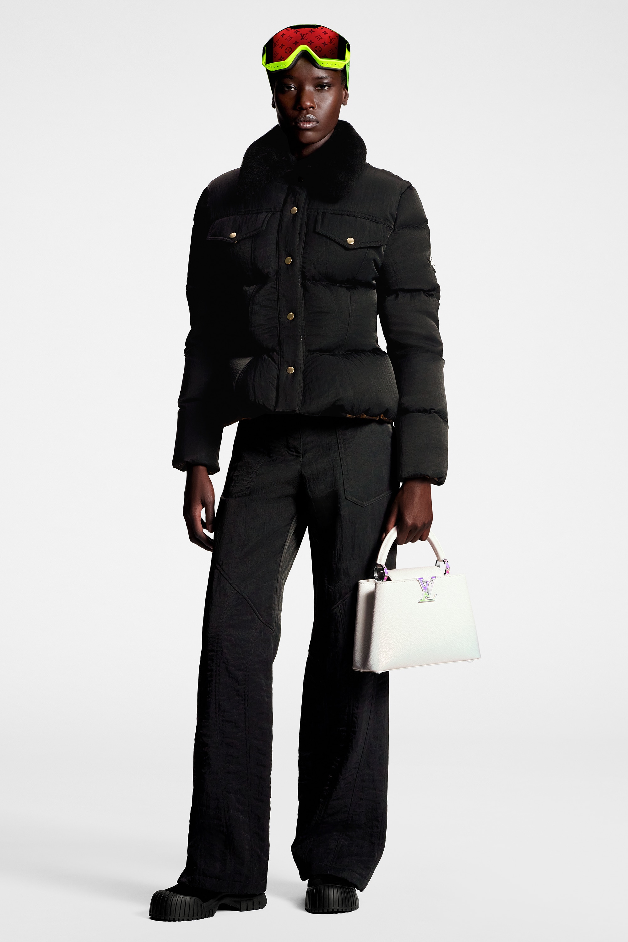 Peplum top puffer jacket